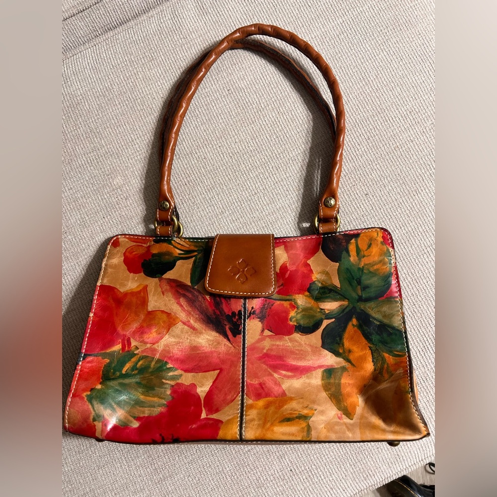Patricia Nash Rienzo Satchel Leather Handbag